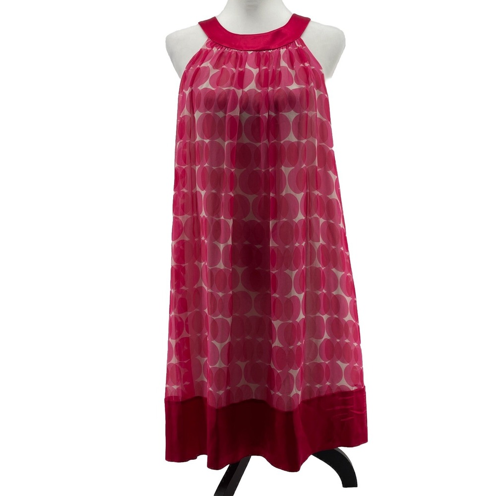 Maggy London Pink & Fuchsia Geometric Halter Mini Dress